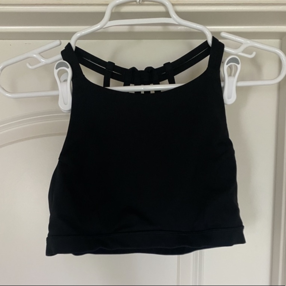Lululemon Slide With Me Bra, black, size 6